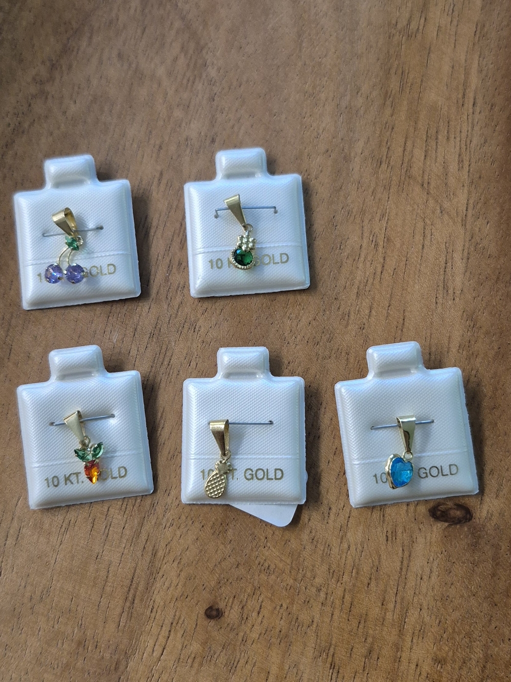 10K Gold Gemstone Pendants. Choose The One You Like, (Price For Each).